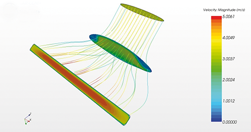 Fig. 19 - Outlet CFD analysis for pressure drop